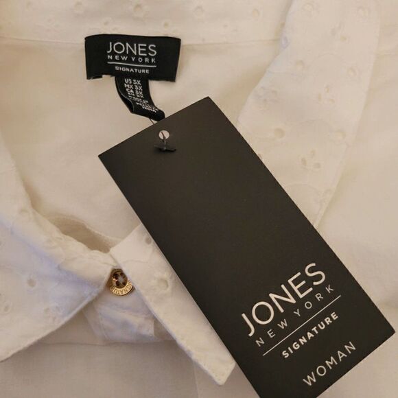 Jones New York Signature Women's Buttondown Shirt (Size 3X) - Picture 8 of 9